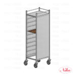 Kolica za povrat poslužavnika, konstrukcija inox cijevi / inox vodilice - Slika 2
