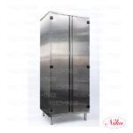 Visoki ormar s otklopnim vratima, 4 police, inox