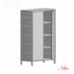 Visoki ormar s otklopnim vratima, 4 police, inox - Slika 2